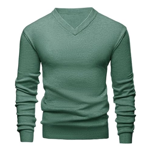 Men's Sweater V Neck Knit Pullover Loose Fit Plus Size Casual Long Sleeve Top for Men3