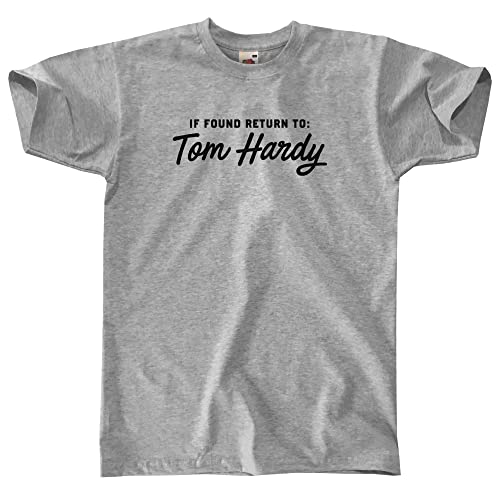 Outsdr Men's Unisex If Found Return to Tom Hardy T-Shirt - Grey - Large