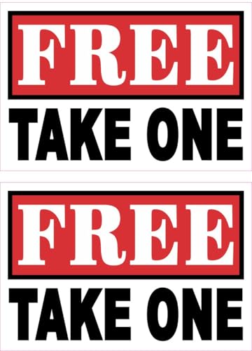 StickerTalk Free Take One Vinyl Sticker Sheet, 1 Sheet of 2 Stickers, 3 inches by 2 inches Each