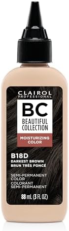 Clairol Professional Beautiful Collection Hair Color, 18D Darkest Brown, 3 oz. - Packaging May Vary