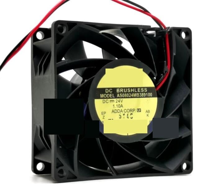 Ventilador de refrigeración Servidor 2 Cables ADDA AS08024MB389100, CC 24 V, 1, A, 80 x 38 mm