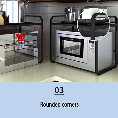 Support de four à micro-ondes extensible et robuste en acier au carbone