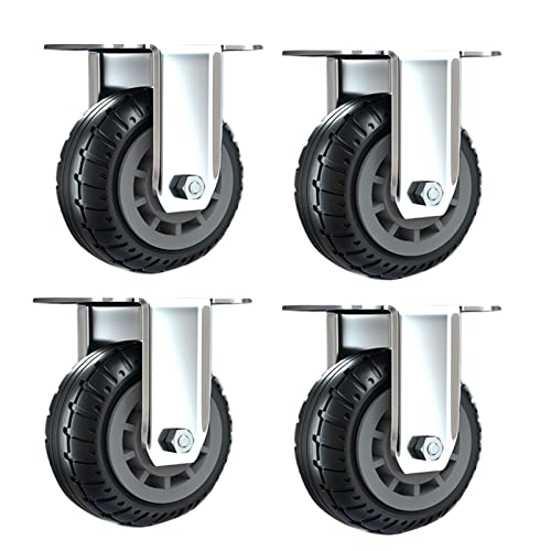 Roulettes noires pour meubles anti-rayure lot de 4 silencieuses 75 mm pour établi