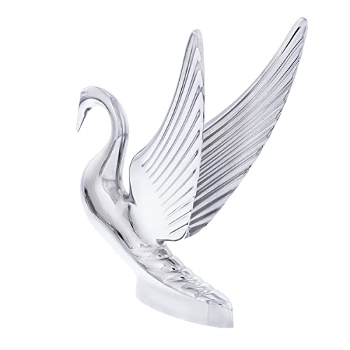Image of United Pacific 72001 Heavy-Duty Chrome Swan Hood Ornament, Cast Metal, Universal Two Stud Install, Detailed Design - ONE Unit