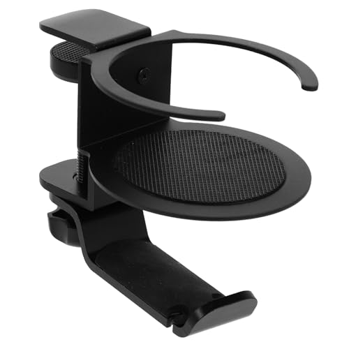 RORPOIR Pc Headphone Hanger Desk Bottle Holder Clamp Headset Desktop Stand Holder Headset Holder Table Headphone Gaming Headset Stand Desk Cup Holder Hook up Aluminum Alloy Earphone