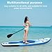 RFEGJVII Inflatable Stand Up Paddle Boards, Anti-Slip Comfort Deck with Premium Paddle Board Accessories, Included Adj Floating Paddles & Pump, for Adults & Youth of All Skill Levels Blue