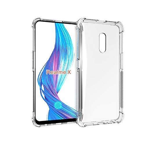 Craftech Plastic Soft Matte Finish Bumper Back Cover Case For Realme X (Transparent)