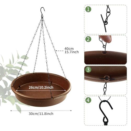 Birdbaths-Bird-Feeder-Heavy-Duty-Hanging-Bird-Baths-for-Outdoors-Wildlife-Feeder-Bird-WaterBird-Seed-118inch-1Pcs Birdbaths Bird Feeder Heavy Duty Hanging Bird Baths for Outdoors Wildlife Feeder Bird WaterBird Seed 118inch 1Pcs