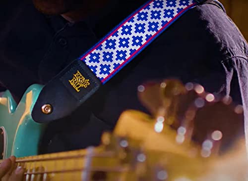 image for Ernie Ball Jacquard Guitar Strap, Blue Crux (P05336)