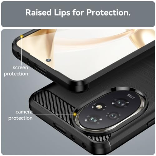 SEAHAI Case for Honor 200 5G, Ultra Thin Silicone TPU Bumper Shockproof Soft Gel Rubber No-slip Case Cover - Black - Image 2