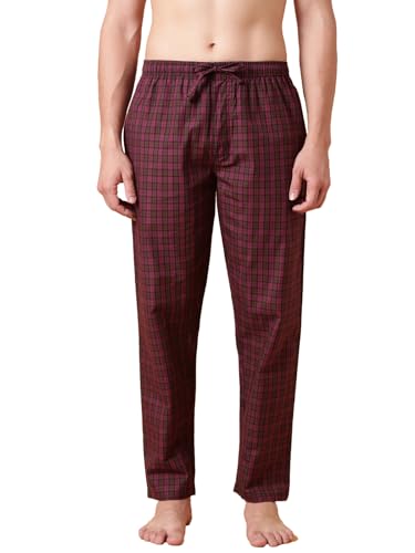 JOVEN Men Checked Cotton Lounge Pant