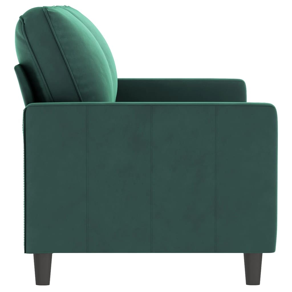Lechnical Divano a 2 Posti Verde Scuro 140 cm in Velluto,Divano,Divano da Soggiorno,Design Moderno,Divano Posti Economico(SPU:359201)