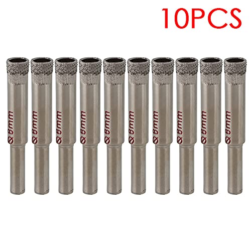 Juego de 10 brocas recubiertas de diamante 8 mm miniatura 2