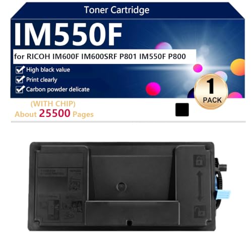 Toner noir IM550F compatible Ricoh P801 pour une clarté textuelle irréprochable