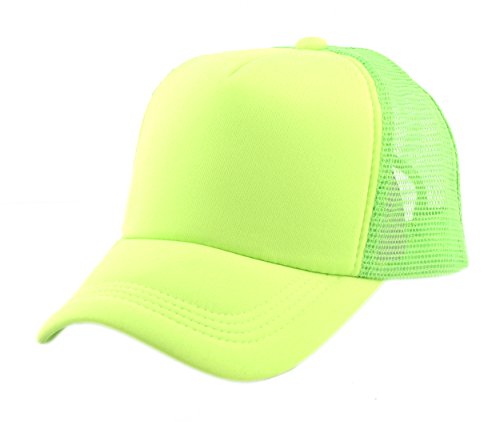 Image of NYFASHION101 Plain Mesh Trucker Hat - Breathable 6-Panel Daily Snapback Cap, Customizable Ideal for DIY Embroidery & Patches