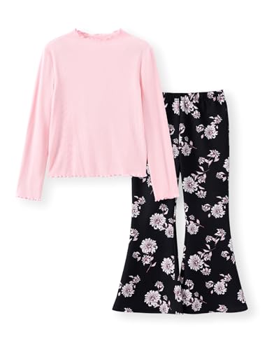 PATPAT Bekleidungsset für Mädchen - Langarm Top, Schlaghose, Kinder- und...