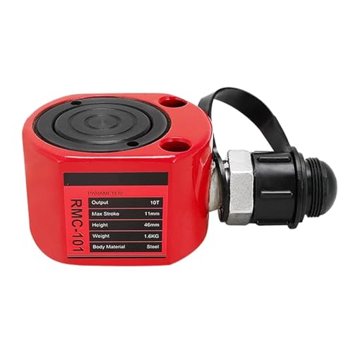 Hydraulic Cylinder Jack Ultra-Thin Lifting Cylinder, 7-20 mm Stroke, Single Acting Hydraulic Ram, Industrial 50T Capacity Lifting Jack(10T)