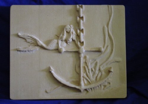 Mermaid Anchor Plastic Craft Mold use with Concrete or Cement to Make into Garden Plaques and Stepping Stones 7154