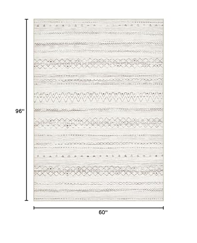 Image of cotiled Boho 5x8 Area Rugs for Living Room: Soft Moroccan Washable Rug