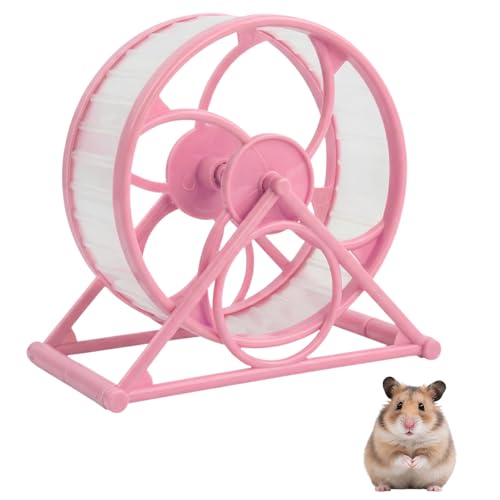 Roue Hamster Silencieuse 14cm, Roue d'exercice Anti-dérapante & sans Bruit, Boule Hamster pour Hamsters Nain, Gerbille, Souris, Cage Cochon d'Inde,...