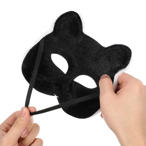 Alipis Mask Plush Cat Fox Mask Realistic Cat Masks Stuff Animal Mask Furry Party Cat Mask Easter Mask Masquerade Mask Cosplay Costume White