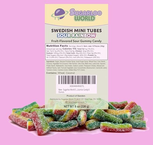 Sugarloo World Swedish Sour Licorice Bites 8 oz miniatura 4