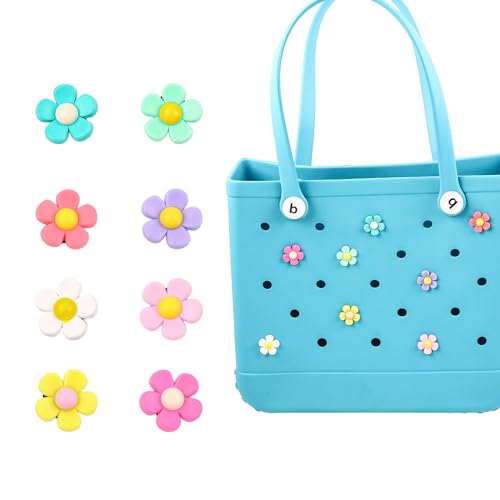 8 Pines para Crocs Flores Coloridas,Charms para Bogg Bag y Totes de Playa, Adornos Decorativos para Zapatos Tipo Crocs Adulto, Accesorios Mujer Niña, Pins Personalizables para Bolsos EVA