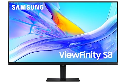 Samsung Écran PC ViewFinity - S80UD 32'', Résolution 4K UHD (3840 x 2160), HDR10, Dalle VA, 350 cd/m2, Installation One Click, Orientable, Inclinable, Pivotable, USB-C (90W), Port LAN, LS32D800UAUXEN