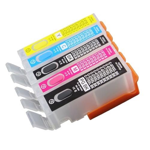5 uds PGI-570 Cartucho de Tinta Recargable, Compatible con Canon MG5750TS6050 TS6051 TS6052 TS5050 TS5051 TS5052 TS5053 MG5751 MG5752