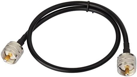 Superbat UHF Male PL-259 to UHF Male PL-259 Low Loss Digital Coax UHF Jumper Cable (2ft RG58) for HAM & CB Radio,Antenna Analyzer,Dummy Load,SWR Meter