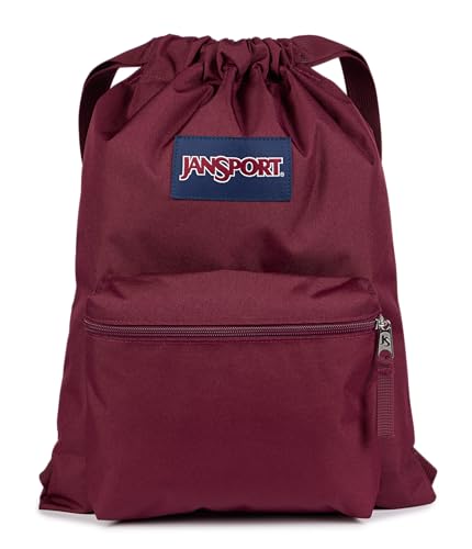 Image of JanSport Draw Sack - Adjustable Drawstring Gym /Travel Bag, Cherry Lacquer
