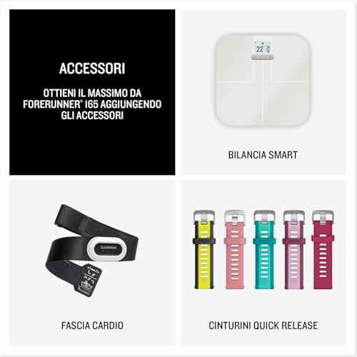 Forerunner 165, Smartwatch per la corsa, 43mm, GPS, Cardio, VO2max, Report mattutino, HRV Status, Piani gratuiti 5K, 10K e 21K, Training Readiness, Pay (Black & Slate Gray) - Gadget - Immagine 5