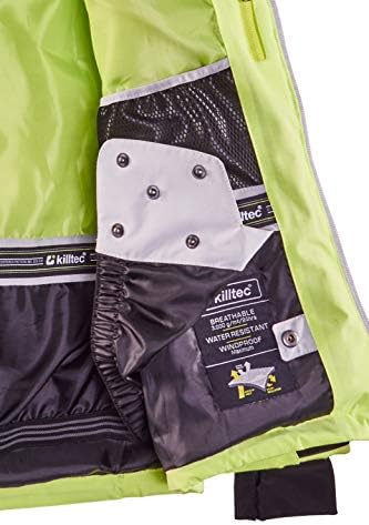 killtec Women's Ocisa Ski jacket in down look with zip-off hood and snow guard, 10,000 mm hydrostatic head
