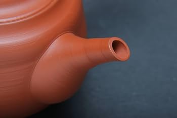 Amazon.co.jp: 常滑焼 名工 北條 清水源二 朱泥 筋引 急須 茶注