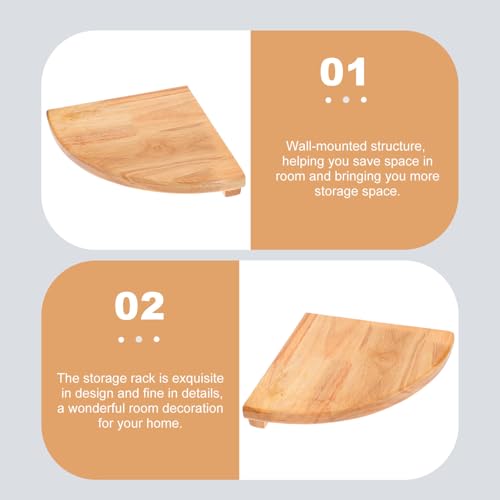 Étagère murale structure robuste bois premium CANIGHT pour salon - 7