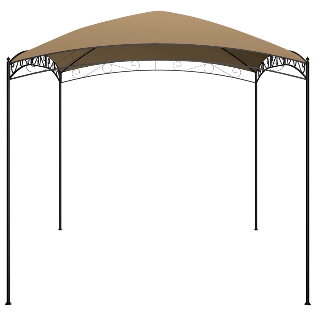 Pawilon 3 x 4 x 2,65 m, kolor taupe ze stalową ramą, dach poliestrowy 180 g/m², pawilon ogrodowy na imprezę w ogrodzie, taras, kemping, wesele, grillowanie, imprezę i uroczystości