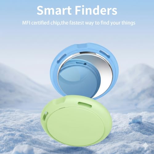 Image of 2 Pack Tracker Tags [Apple MFi Certified] Pair with Apple Find My (iOS Only) Bluetooth Air Smart Tags Key Finder Item Locator Waterproof Finder Worldwide Tracking for Pets Wallet Backpack Dogs Luggage