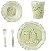 Precious Moments Love You As High As The Sky Giraffe Toddler Mealtime Feeding Set, Dinnerware, Green
