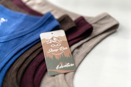 SHEEP RUN 100% Merino Wool Men's Lightweight Moisture Wicking Breathable Tank Top4
