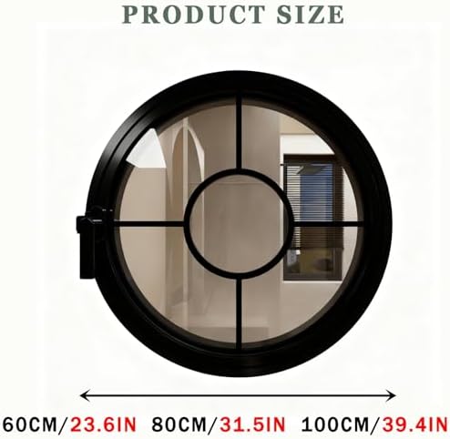 360° Rotating Shed Window with Tempered Glass - Porthole Ventilation Window for RVs, Camping, Bathrooms & Warehouses - 31.5in Handle Design for Easy Use