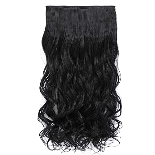 Image of Curly /Wavy Hair Extension Natural Black for girls and women beautiful looking