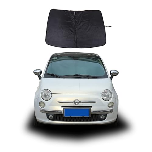 Windshield Sunshade Compatible with Fiat 500 2010-2024 ?Front Window Sun Visor Protector,UV Protection Heat Insulation Windshield Sun Shade (Style D)