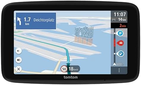 TomTom Pkw-Navi GO Advanced (6 Zoll, Stauvermeidung Dank TomTom Traffic, Weltkarten-Updates inklusive, Updates über Wi-Fi, dynamischer Fahrspurassistent, integrierte, umkehrbare Ha