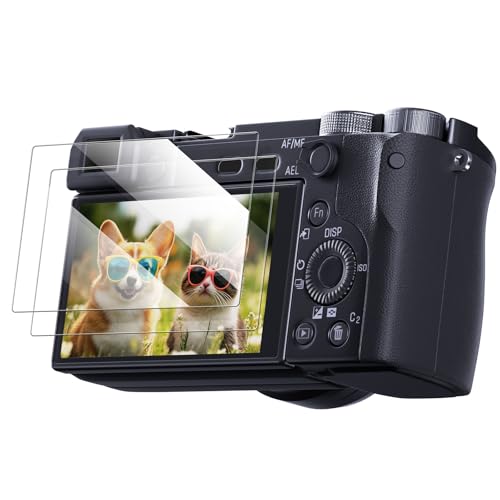 llano Screen Protector Compatible with Sony alpha A6600 A6100 A6400 A6000 A6300 A5000 Nex-7 NEX-6 NEX-5, [2-Pack] 0.3mm, 9H Hardness Tempered Glass, Cleaning Set