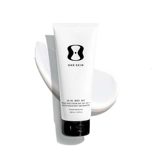 OneSkin Body SPF OS-01 - Protector solar mineral de amplio espectro SPF 30+, protege la piel del envejecimiento UV y resistente al agua, incluye