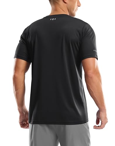 Men's UPF 50+ Sun Protection Dry Fit Workout T-Shirts Rash Guard Swim Shirts Moisture Wicking Tee for Athletic, Beach, Hiking - Image 3