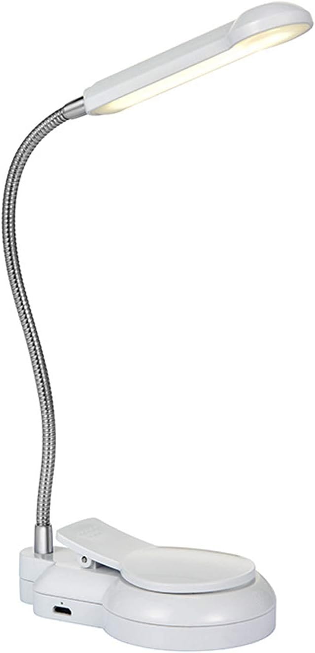 Modern Eye Protection lamp,LED Clip On Reading Light,USB Rechargeable Clamp Desk Lamp with Flexible Gooseneck Clamp Book Light with Touch Switch