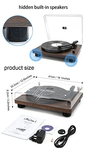 Tourne-Disque en Vinyle Bluetooth avec Cache Anti-poussière Transparent Tourne-Disque phonographe Vintage 2 Haut-parleurs stéréo intégrés Platines tournantes à - Les Beatles, Paul McCartney, John Lennon, RIngo Starr, George Harrison Tourne-Disque en Vinyle Bluetooth avec Cache Anti-poussière Transparent Tourne-Disque phonographe Vintage 2 Haut-parleurs stéréo intégrés Platines tournantes à – Image 8