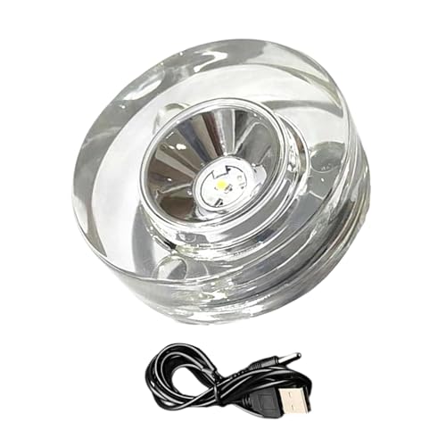 HDOYTXXM Shatterproof ABS base illuminata con modalità di illuminazione regolabili, accessori con fonti di alimentazione USB, per scopi di visualizzazione romantici, cene, accessori di illuminazione