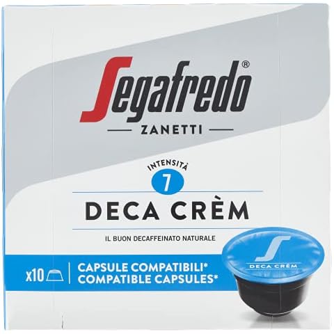 Segafredo Zanetti - 10 Nescafé® * Dolcegusto® * Compatible Capsules, Le Classiche Deca Crèm Line, The Good Natural Decaffeinated - 1 Box of 10 Capsules Cover